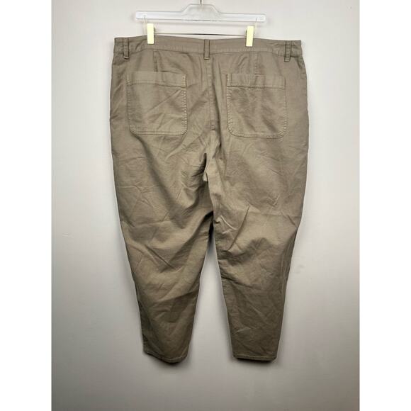 NWT Eileen Fisher Targn Cotton Hemp Tapered Ankle Pant - size 22 - Picture 4 of 5